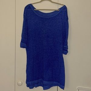 Terra and Sky Blue Sheer Top